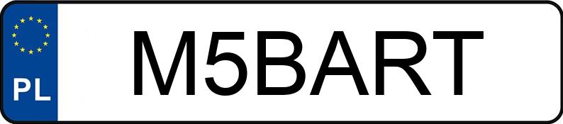 Numer rejestracyjny M5BART posiada BMW ACTIVEHYBRID 5