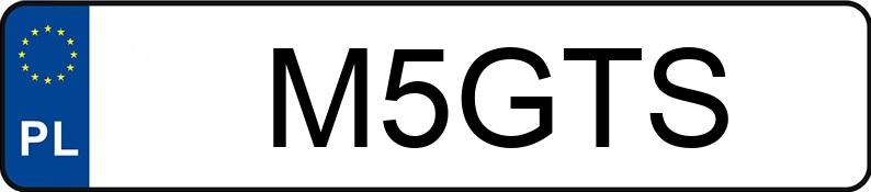 Numer rejestracyjny M5GTS posiada PORSCHE PANAMERA GTS