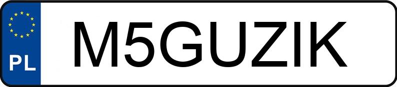 Numer rejestracyjny M5GUZIK posiada BMW 318i MR`04 E4 E90 318i MR`04 E4 E90