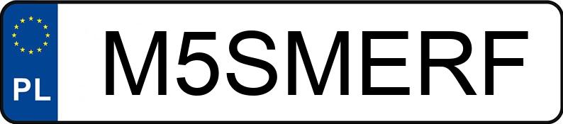 Numer rejestracyjny M5SMERF posiada BMW 535D