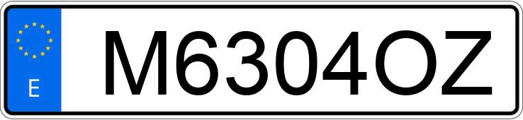 Numer rejestracyjny M6304OZ posiada BMW SERIE 3