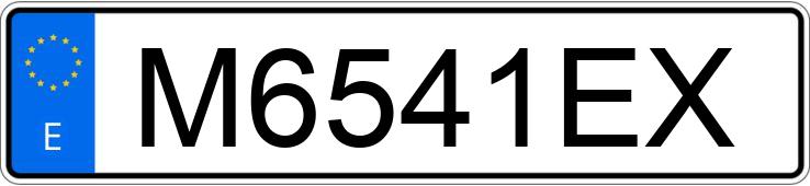 El número de registro M6541EX tiene RENAULT 5