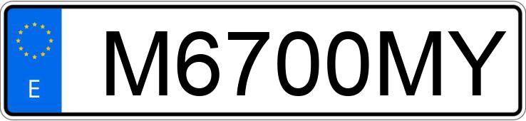 Numer rejestracyjny M6700MY posiada FORD FIESTA