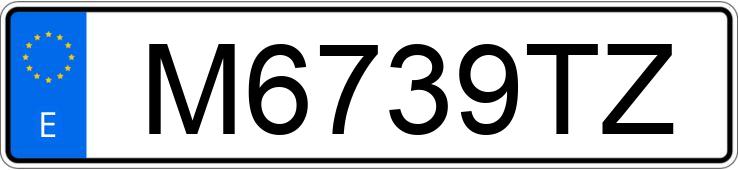 Numer rejestracyjny M6739TZ posiada PEUGEOT 205