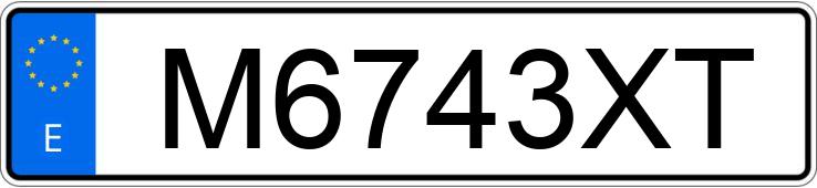 Numer rejestracyjny M6743XT posiada PEUGEOT 206