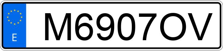 Numer rejestracyjny M6907OV posiada VOLKSWAGEN GOLF