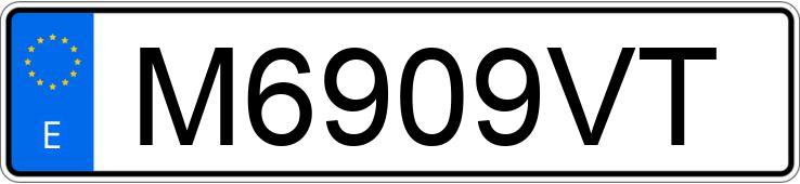 El número de registro M6909VT tiene HYUNDAI ACCENT