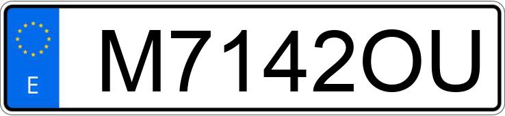 Numer rejestracyjny M7142OU posiada VOLKSWAGEN GOLF