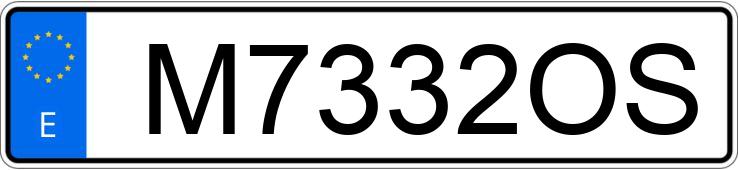 Numer rejestracyjny M7332OS posiada PEUGEOT 106