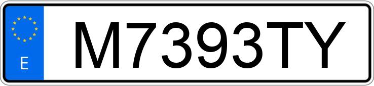 Numer rejestracyjny M7393TY posiada VOLKSWAGEN GOLF