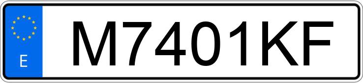 Numer rejestracyjny M7401KF posiada VOLKSWAGEN GOLF