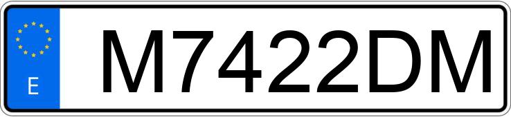Numer rejestracyjny M7422DM posiada RENAULT 7