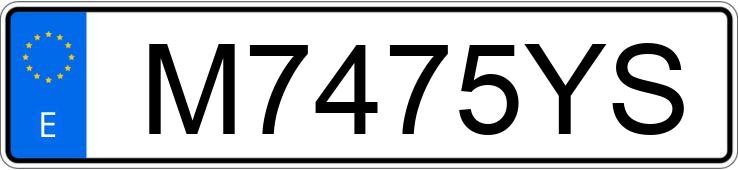 Numer rejestracyjny M7475YS posiada VOLKSWAGEN GOLF