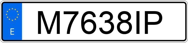 Numer rejestracyjny M7638IP posiada BMW SERIE 7