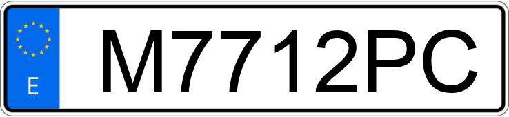 Numer rejestracyjny M7712PC posiada MITSUBISHI MONTERO