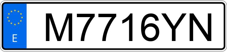 Numer rejestracyjny M7716YN posiada VOLKSWAGEN SHARAN