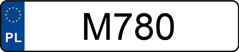 Numer rejestracyjny M780 posiada TOYOTA (USA) Sienna MR`10 E5 SE AWD Aut.