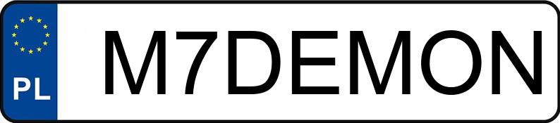 Numer rejestracyjny M7DEMON posiada BMW 435i Coupe MR`13 E5 F32 M Sport