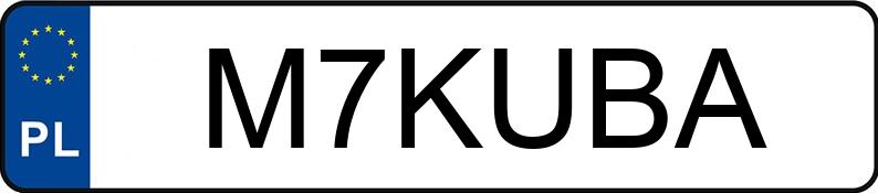 Numer rejestracyjny M7KUBA posiada BMW 318I