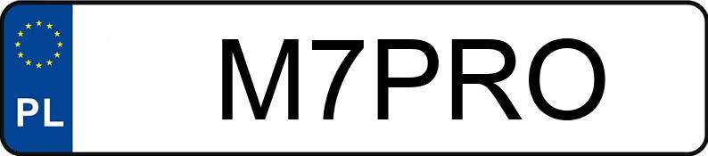 Numer rejestracyjny M7PRO posiada VOLKSWAGEN Golf VIII Variant 2.0 TSI MR`24 E6EA R