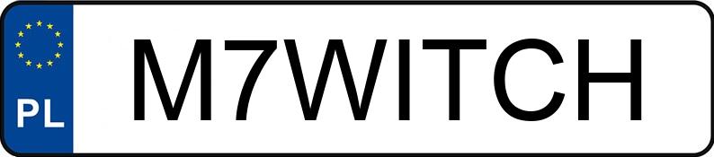 Numer rejestracyjny M7WITCH posiada BMW 728 Numer rejestracyjny M7WITCH posiada BMW 728