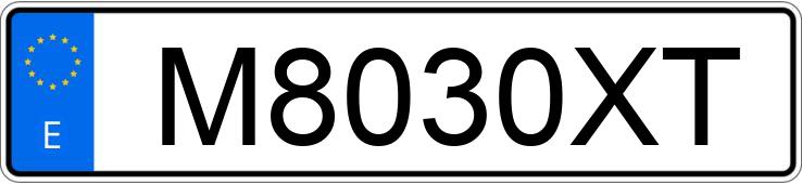 Numer rejestracyjny M8030XT posiada SEAT IBIZA Numer rejestracyjny M8030XT posiada SEAT IBIZA