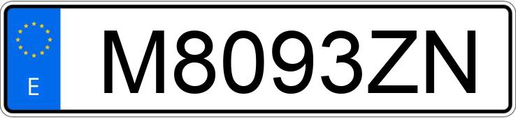 Numer rejestracyjny M8093ZN posiada RENAULT MEGANE SCENIC RXI 2.0