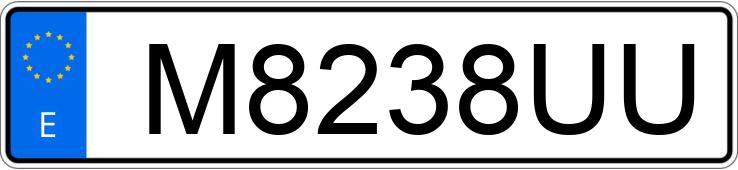 Numer rejestracyjny M8238UU posiada PEUGEOT 306