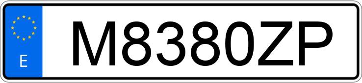 Numer rejestracyjny M8380ZP posiada IVECO DAILY