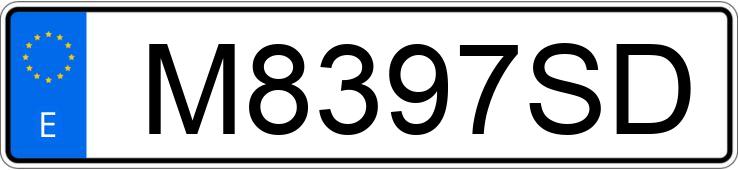 Numer rejestracyjny M8397SD posiada CITROEN AX