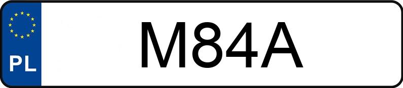 Numer rejestracyjny M84A posiada RAM 1500 LARAMIE