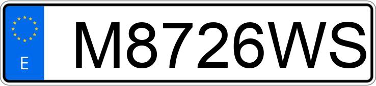 Registreringsnummeret M8726WS har BMW SERIE 5