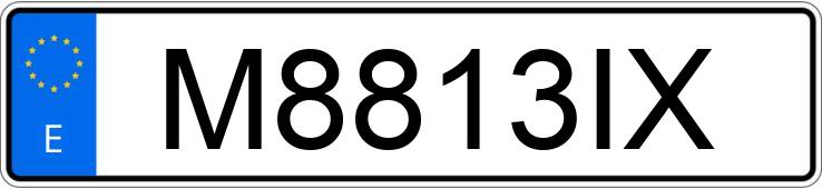 Numer rejestracyjny M8813IX posiada CITROEN VISA