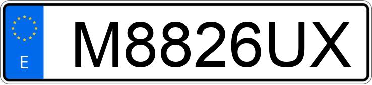 Numer rejestracyjny M8826UX posiada SEAT TOLEDO