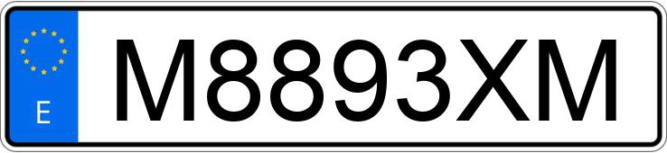 Numer rejestracyjny M8893XM posiada BMW SERIE 3