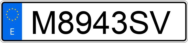 Numer rejestracyjny M8943SV posiada HONDA CIVIC