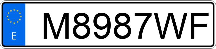 Numer rejestracyjny M8987WF posiada MERCEDES E 280 (210)