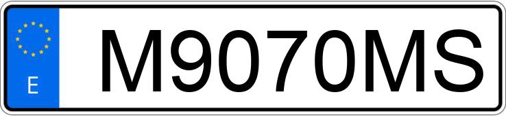 El número de registro M9070MS tiene PEUGEOT 309