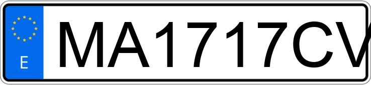 Numer rejestracyjny MA1717CV posiada JEEP WRANGLER