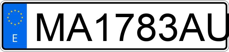 Numer rejestracyjny MA1783AU posiada CITROEN AX