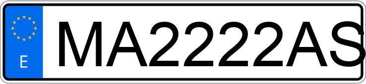 Numer rejestracyjny MA2222AS posiada VOLKSWAGEN CORRADO