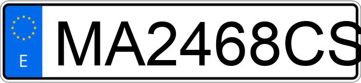 Numer rejestracyjny MA2468CS posiada MITSUBISHI ECLIPSE