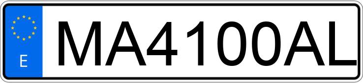 Numer rejestracyjny MA4100AL posiada VOLKSWAGEN GOLF