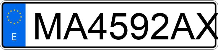 The registration number MA4592AX has FORD ORION