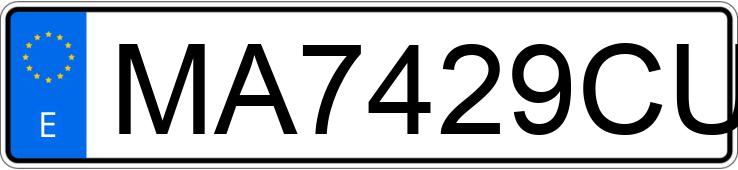 Numer rejestracyjny MA7429CU posiada PEUGEOT 206