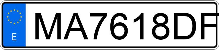 Numer rejestracyjny MA7618DF posiada MITSUBISHI MONTERO