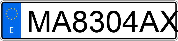 Numer rejestracyjny MA8304AX posiada MERCEDES 280 (116)