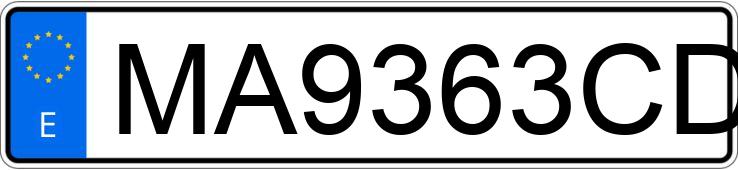 Numer rejestracyjny MA9363CD posiada FIAT PUNTO