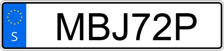Numer rejestracyjny MBJ72P posiada Dethleff Esprit I 7150-2 Dbm/Eb