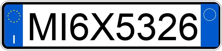Numer rejestracyjny MI6X5326 posiada LANCIA Thema